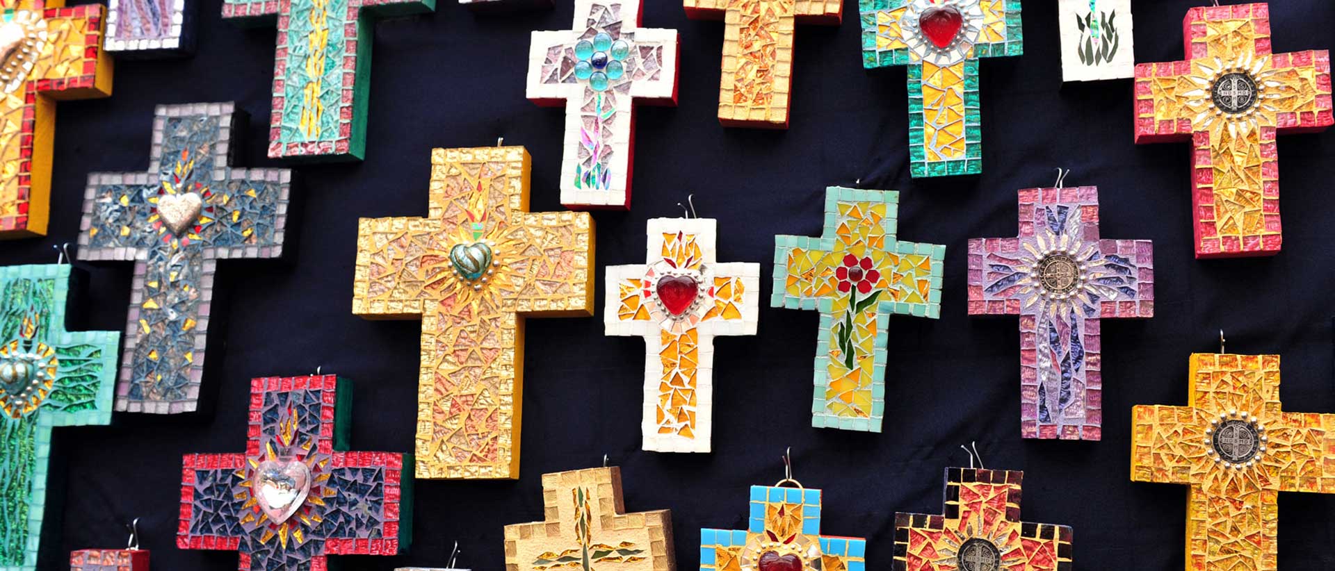 Several mosaic crosses